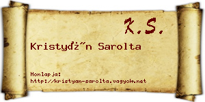 Kristyán Sarolta névjegykártya